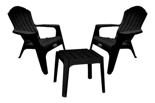 2 Sillones Para Exterior Plasticos Country + Mesa Argenshop