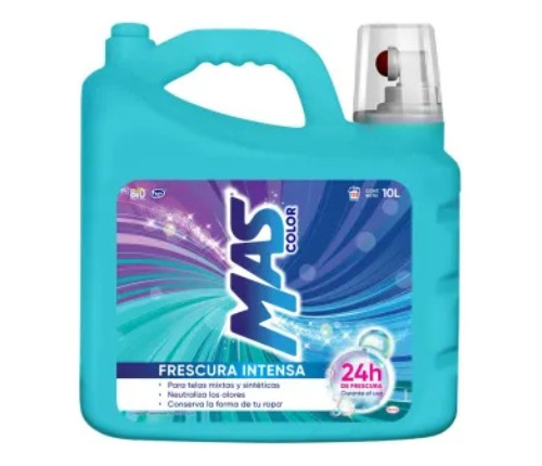 Detergente Líquido Mas Cuidado Y Frescura 10 Lt Biodegradabl