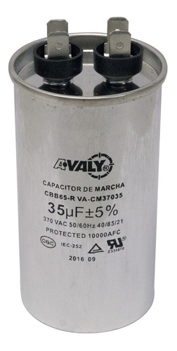 Capacitador Marcha 35 Mfd 370 440v Compresor 18000 Btu 3unds