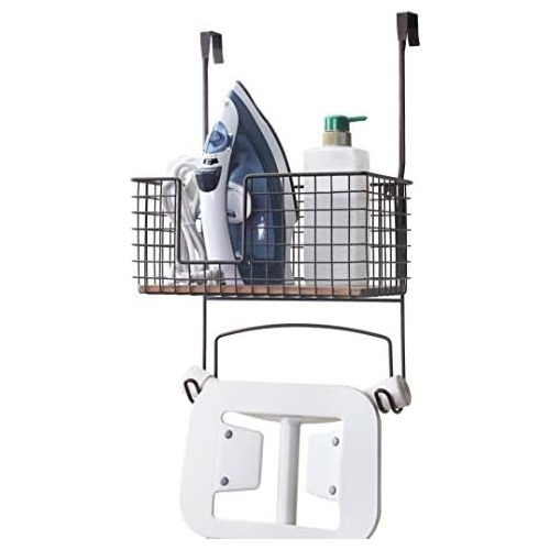 Metal Wall Mount / Over The Door Ironing Board Holder W...