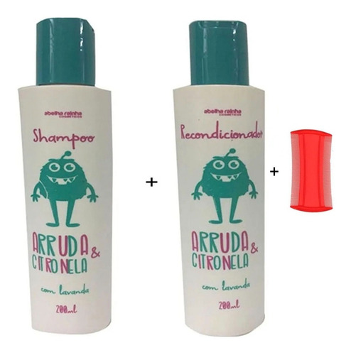 Kit  Shampoo E Cond. Mata Piolhos Abelha Rainha + Brinde