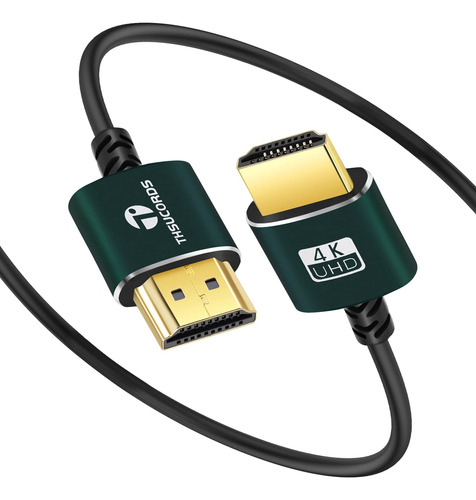 Thsucords Cable Hdmi Delgado De 15 Pies, Ultra Suave Y Delga