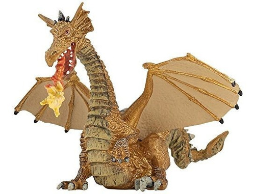 Papo Dragon Con Flame Figure Blackgold