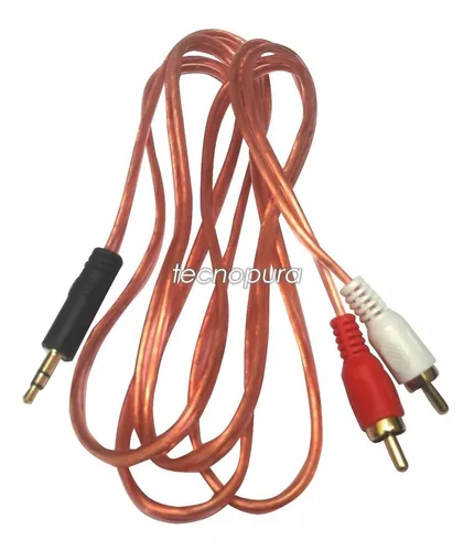Cable 2x1 Audio - 2 Rca A Plug / Jack 3.5mm Sonido Estéreo