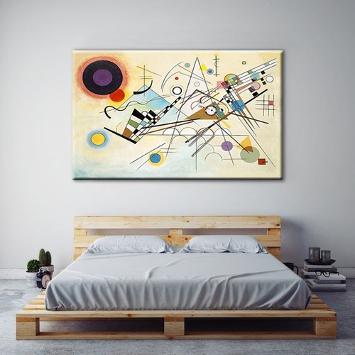 Cuadro Kandinsky Lienzo 1.20 X 80 Bastidor Composición Viii