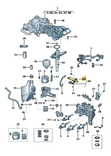 Cilindro Atuador Câmbio I-motion Sem Sensor Original Vw