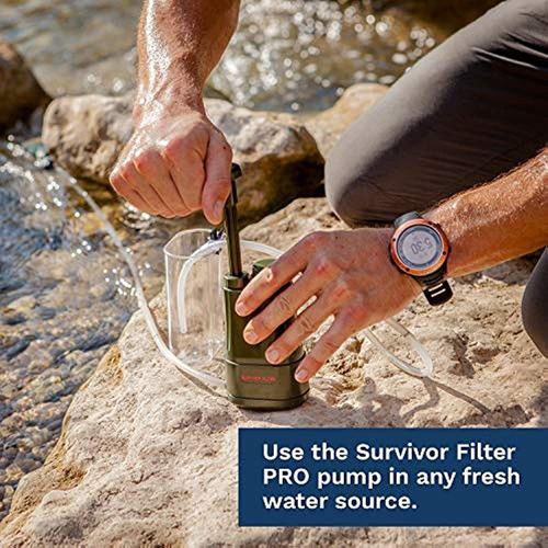 Survivor Filter Pro - Bomba Manual Filtro De Agua Para Acamp