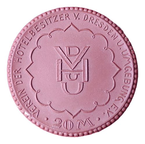 Moneda Notgeld Porcelana Alemania 1921 20 Marcos Unc (Usado)