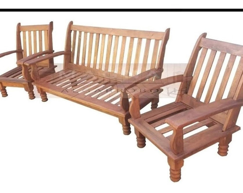 Juego De Living Algarrobo Ezeiza 3 Sillones Individuales