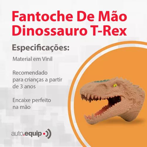 Fantoche Tiranossauro Rex Cabeça T-rex Brinquedo Infantil - Dupari