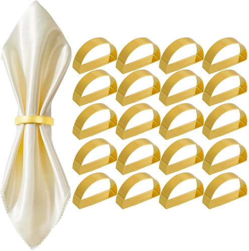 Anillos Servilleteros De Metal, 20pc Servilleteros Boda Cena Dorado