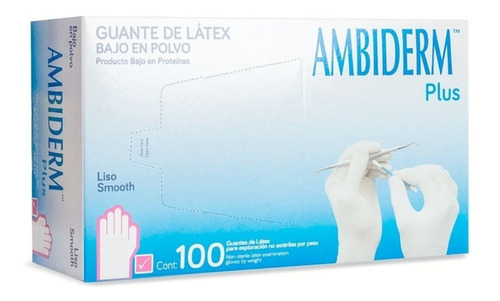 Guantes Ambiderm Color Rosa Mediano 100pz