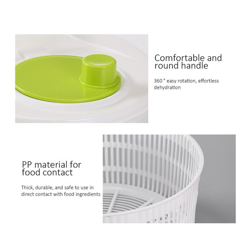 Escurridor De Ensalada Seca Centrifugador De Ensalada Manual