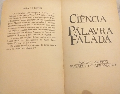 A Ciência Da Palavra Falada (Usado)