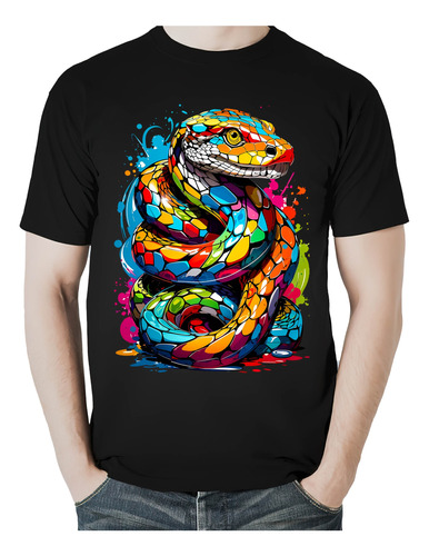 Playera Animales De Colores - Serpiente