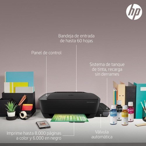 Imagen 12 de 12 de Impresora a color multifunción HP Ink Tank Wireless 415 con wifi negra 200V - 240V
