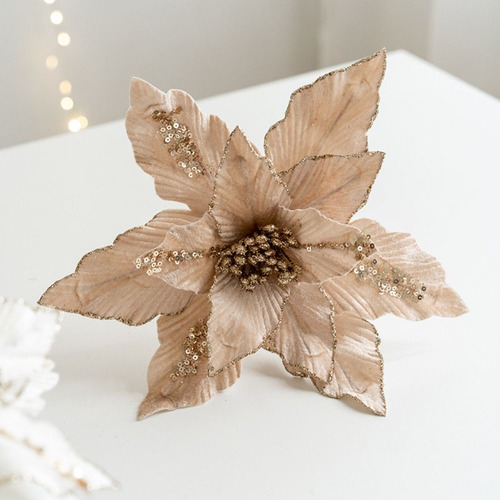 Flores Artificiales Navideñas De 26 Cm, Regalo De Navidad