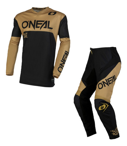 Traje Oneal Racewear Motocross Enduro Negro/arena