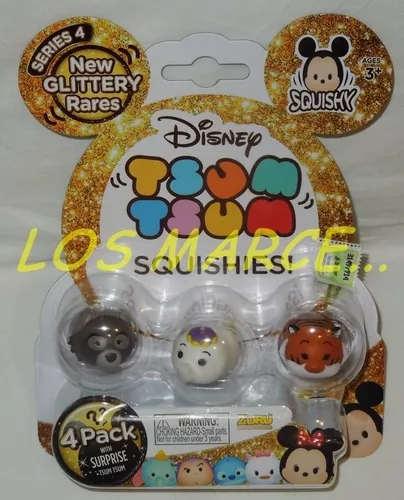 Tsum Tsum Squishies Pack 4 Figuras Plastico Original Disney