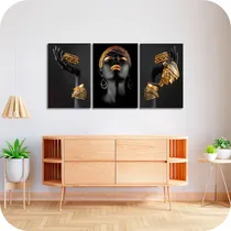 Comprar Cuadro Nordico Africana Ilustracion Arte Joyas Oro Moderno