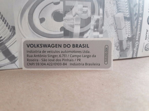 5u0010004 Etiqueta Peça Genuina Vw