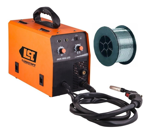 Soldadora Inverter Mig Lusqtoff  Iron Mig 100 + Alambre Flux Mma Maquina Soldar Con Y Sin Gas 