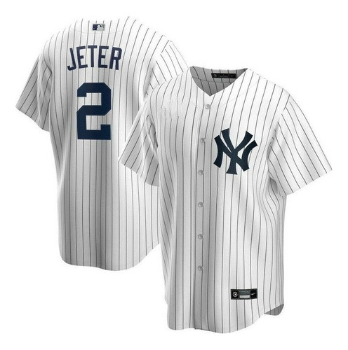 Camiseta Blanca De Los Yankees De Nueva York De Derek Jeter