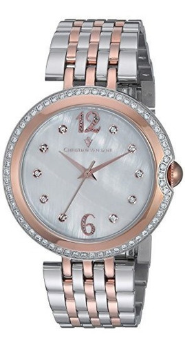 Christian Van Sant Womens Reloj De Cuarzo De Acero Inoxidabl