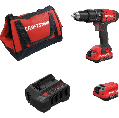 Craftsman Rotomartillo Brushless+ 2 Pilas+ Maleta+ Cargador Color Rojo