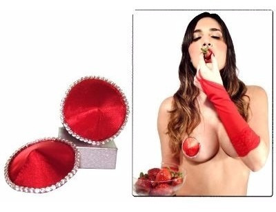 Pezoneras De Raso Con Stras !! Muy Sensual !!