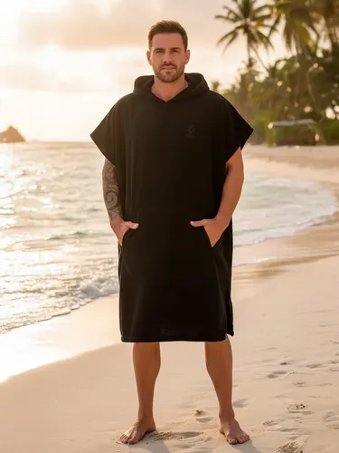 Poncho roupão atoalhado para surf e natação
