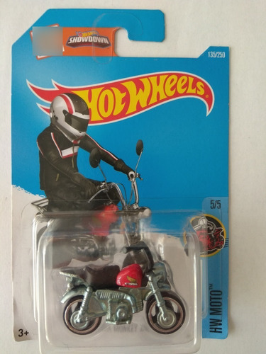 Hot Wheels Honda Monkey Z50 Moto Roja 2016