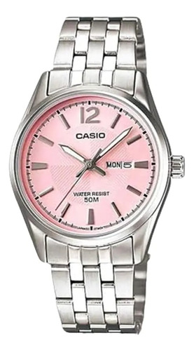 Reloj Casio Acero Inox Fondo Rosa Ltp-1335d-5avdf Febo