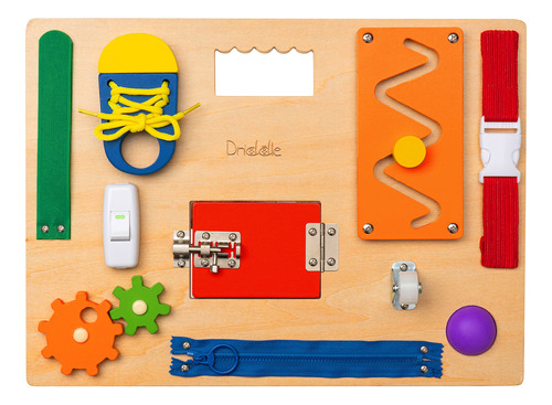 Busy Board - Tabla De Actividades Montessori De Madera Para.