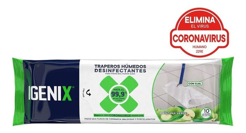 Trapero Hum. Desinfectante - Igenix - 10 Uds. Manzana Verde