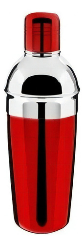 Coqueteleira 500ml Reforçada Inox Mundiart P. Drinks/bar Cor Vermelho