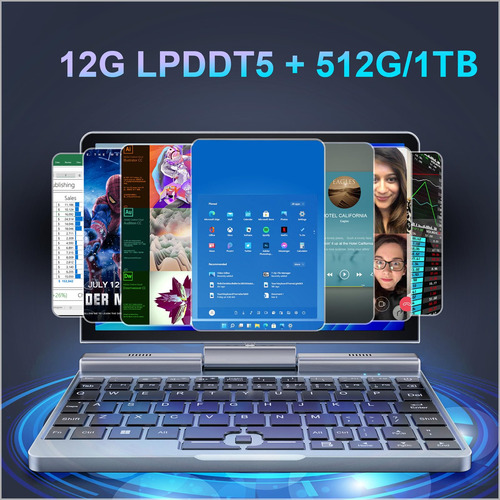 2 In 1 Portable Laptop Kooforway Mini Laptop 8 Inch Windows