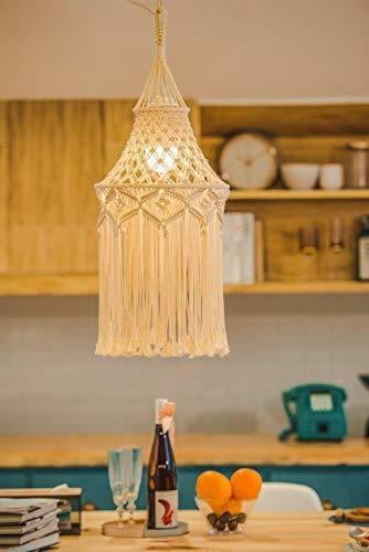 Macrame Lámpara De Pantalla Boho Colgante Cubierta De ...