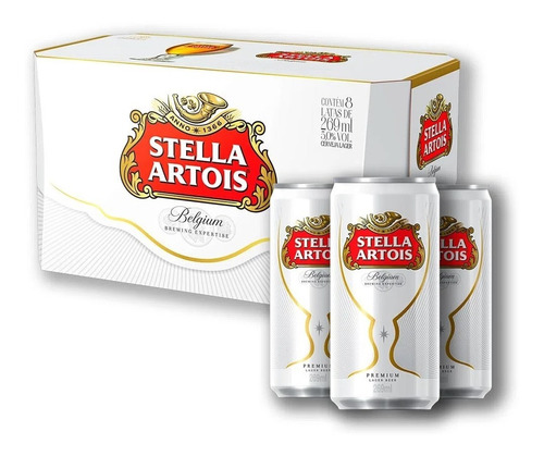 Cerveja Puro Malte Lata 8 Unidades 269ml Stella Artois