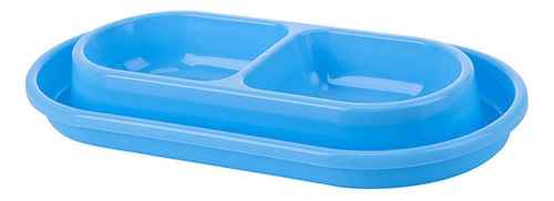 Juego De Tazones De Comida Y Agua, Alimentador De L Azul