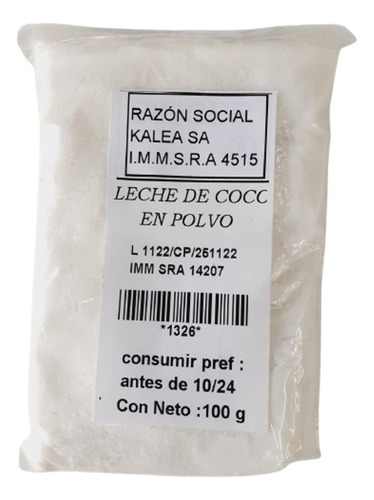 Leche De Coco En Polvo 100 G Lleve 3 Pague Solo 2