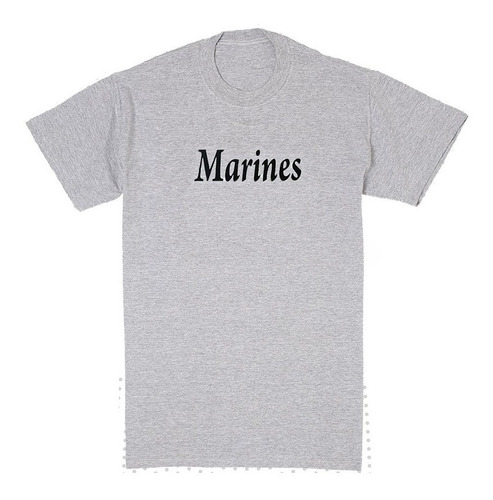 Remera Estampada Marines Gris 