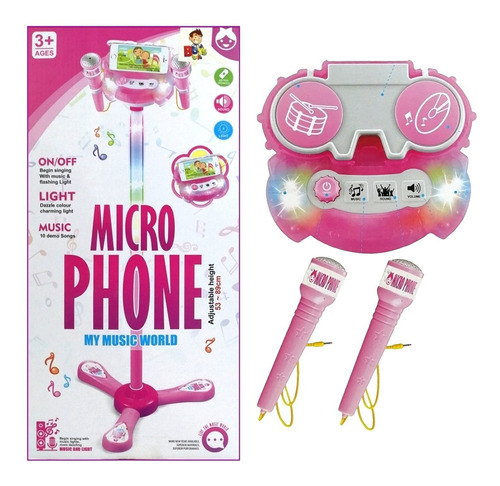Micrófono de Juguete para Niños Juguetes Musicales para Niños para Crear un Ambiente de Fiesta Feliz,Karaoke Infantil Juguete Musical Infantil. Rosa 