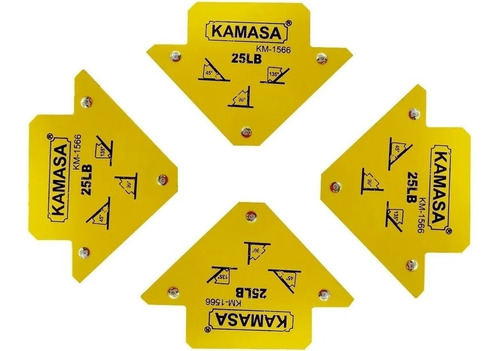 Escuadras Magneticas 25 Lbs Para Soldar Kamasa Pack 4