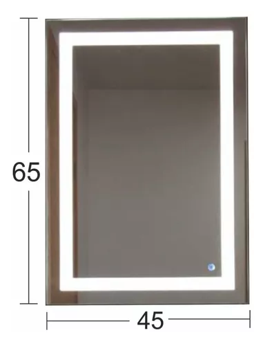 Espejo Para Baño Con Luz Led Integrada 45x65cm