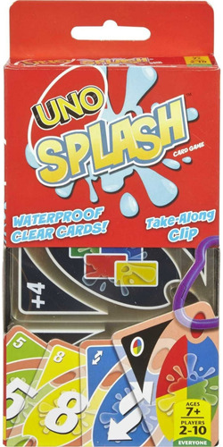 Juego De Cartas Uno Splash Original Mattel Impermeables 