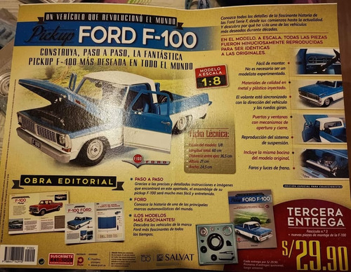 Set Completo Pickup Ford F-100 Salvat Pruni 110 Piezas Armar