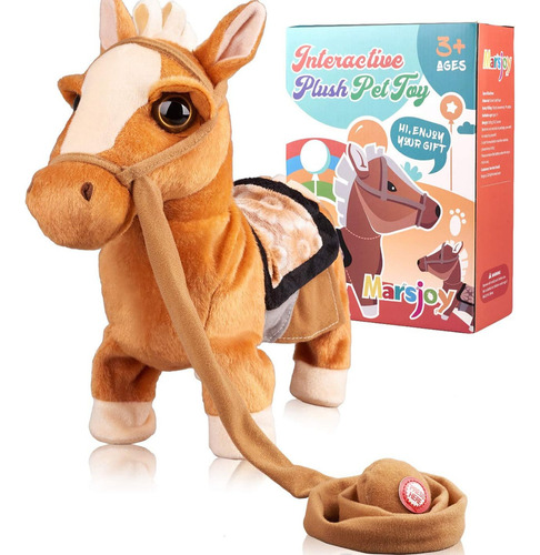 Pony Interactivo De Peluche Brown Walking