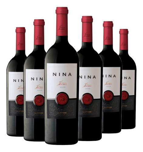 Vino Nina Gran Malbec 6x750cc Bodega San Huberto