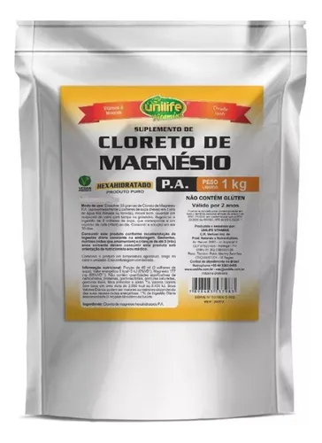 Cloreto De Magnésio P.a Em Pó 1kg - Unilife Vitamins Menor preço em Cloreto De Magnésio P.a Em Pó 1kg - Unilife Vitamins